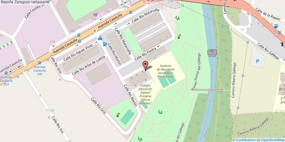 mapa Begoña restaurante Zaragoza