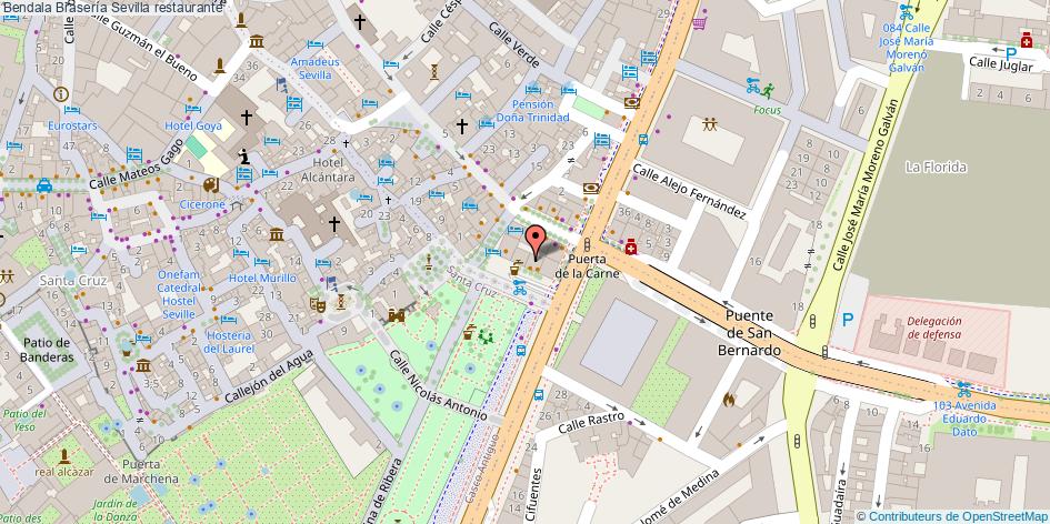 mapa Bendala Brasería restaurante Sevilla