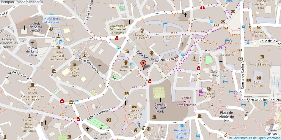 mapa Benipan panadería Toledo