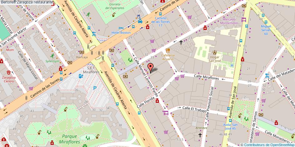 mapa Bertorelli restaurante Zaragoza