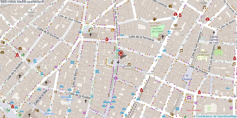 mapa B&B Hotels apartamento Madrid
