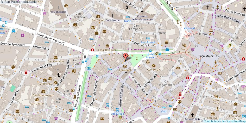 mapa Bi Bap restaurante Palma