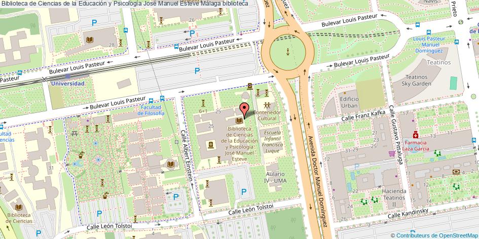 mapa Biblioteca de Ciencias de la Educación y Psicología José Manuel Esteve biblioteca Málaga