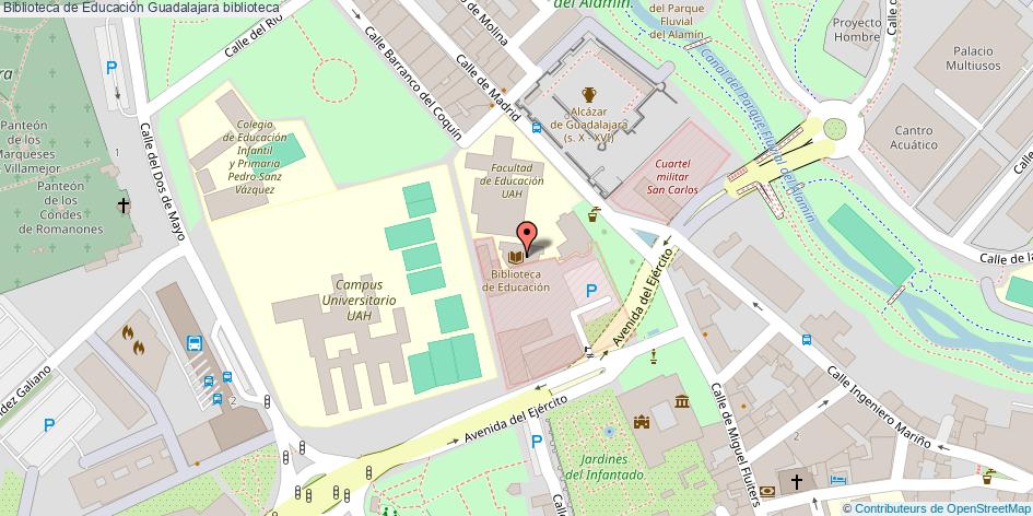 mapa Biblioteca de Educación biblioteca Guadalajara