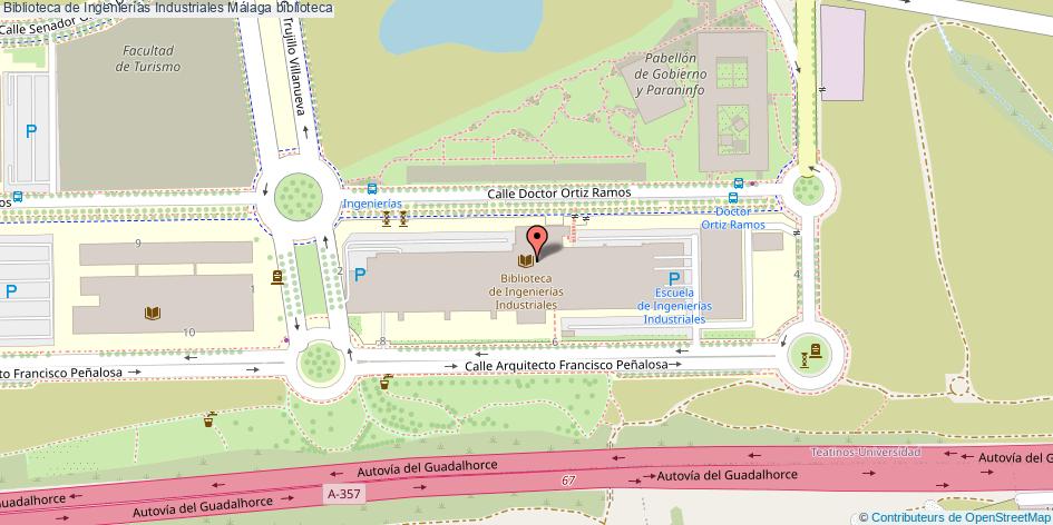 mapa Biblioteca de Ingenierías Industriales biblioteca Málaga