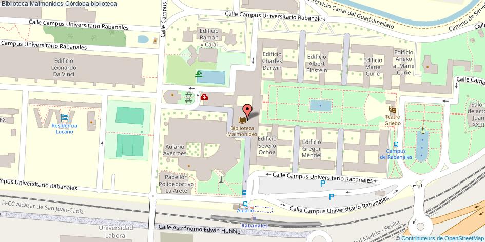 mapa Biblioteca Maimónides biblioteca Córdoba