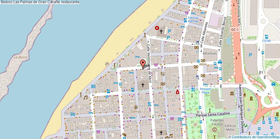 mapa Bioloco restaurante Las Palmas de Gran Canaria