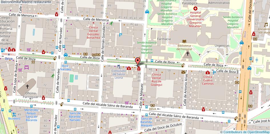 mapa Bistronómika restaurante Madrid