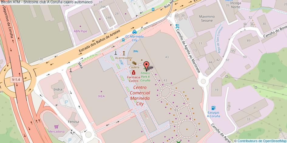 mapa Bitcoin ATM - Shitcoins.club cajero automático A Coruña