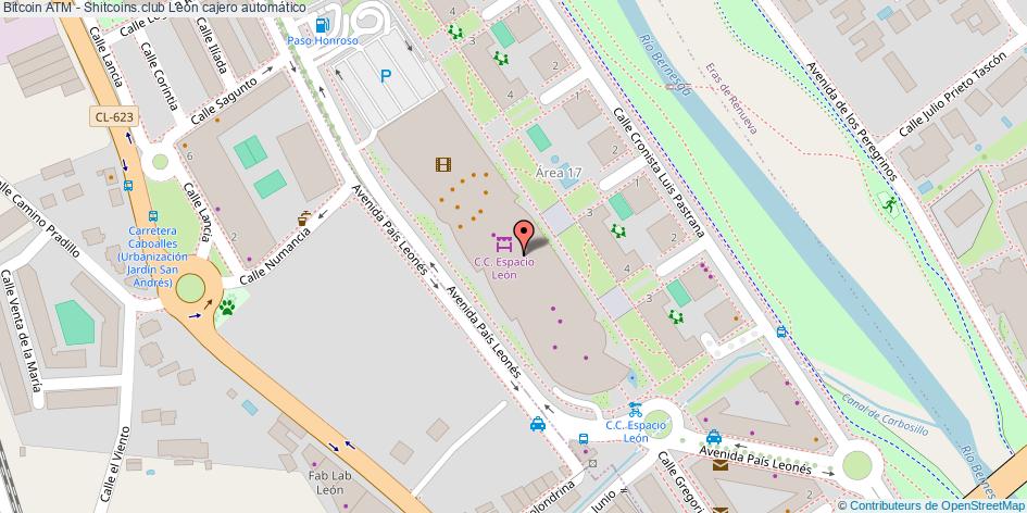mapa Bitcoin ATM - Shitcoins.club cajero automático León