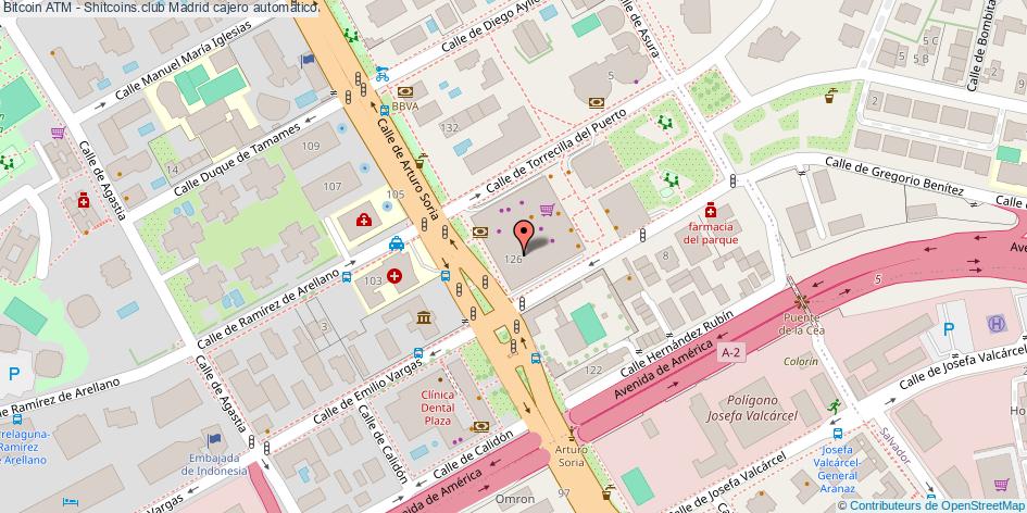 mapa Bitcoin ATM - Shitcoins.club cajero automático Madrid