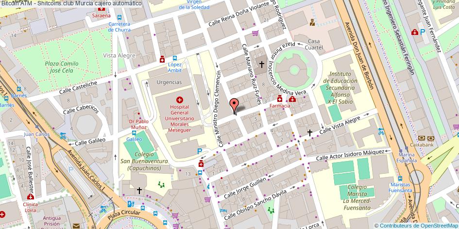 mapa Bitcoin ATM - Shitcoins.club cajero automático Murcia