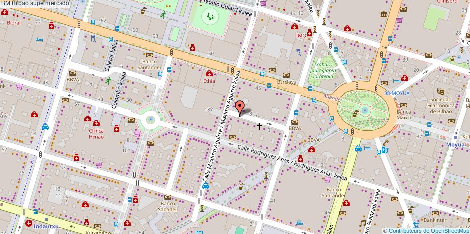 mapa BM supermercado Bilbao