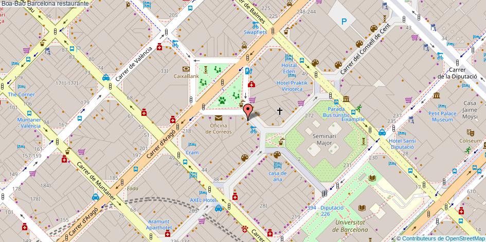 mapa Boa-Bao restaurante Barcelona