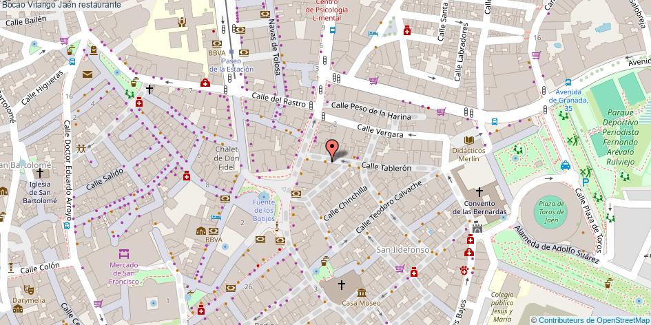 mapa Bocao Vitango restaurante Jaén