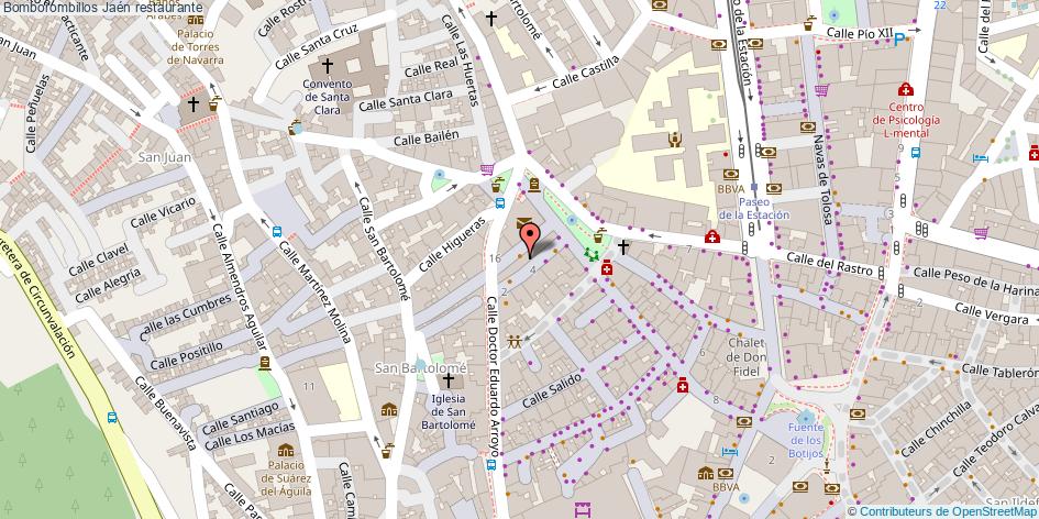 mapa Bomborombillos restaurante Jaén