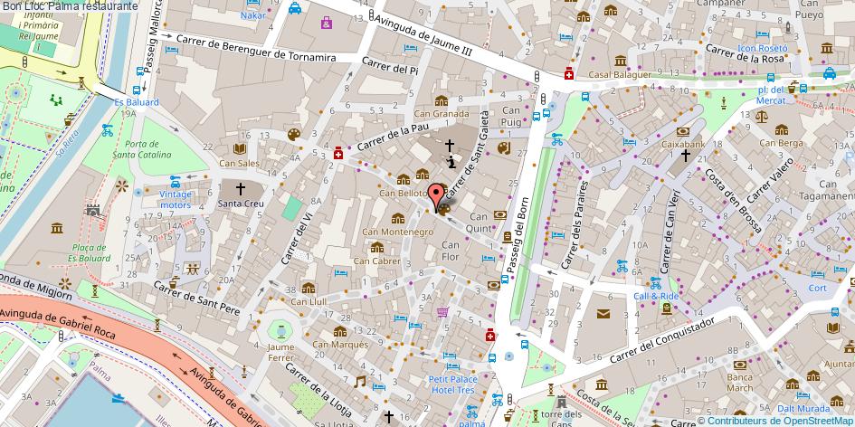 mapa Bon Lloc restaurante Palma