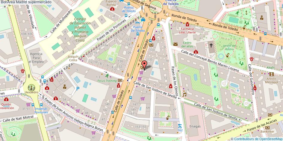 mapa BonÀrea supermercado Madrid