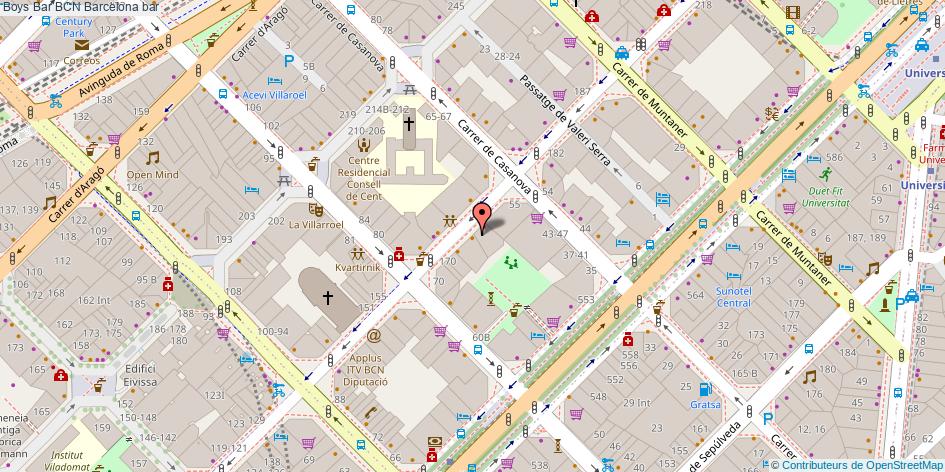 mapa Boys Bar BCN bar Barcelona