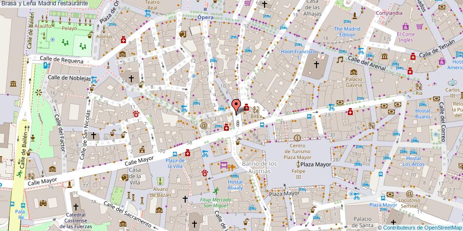 mapa Brasa y Leña restaurante Madrid