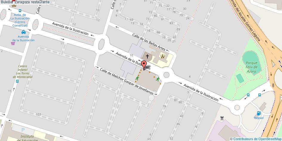 mapa BuleBar restaurante Zaragoza