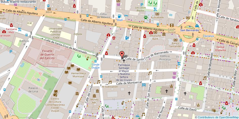mapa Bululú restaurante Madrid