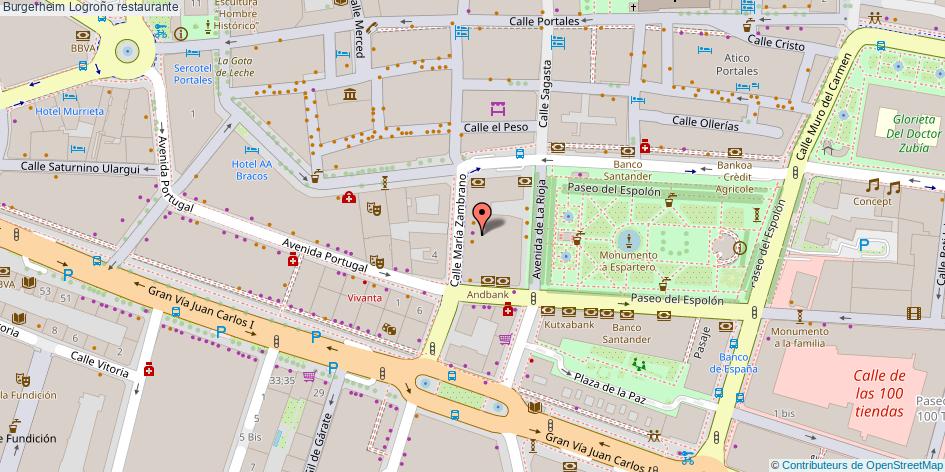 mapa Burgerheim restaurante Logroño