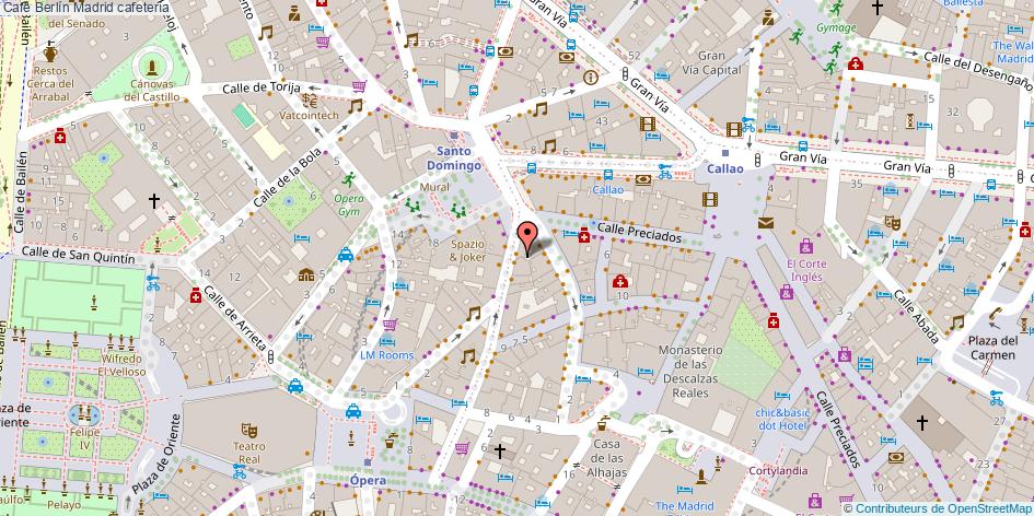mapa Café Berlín cafetería Madrid