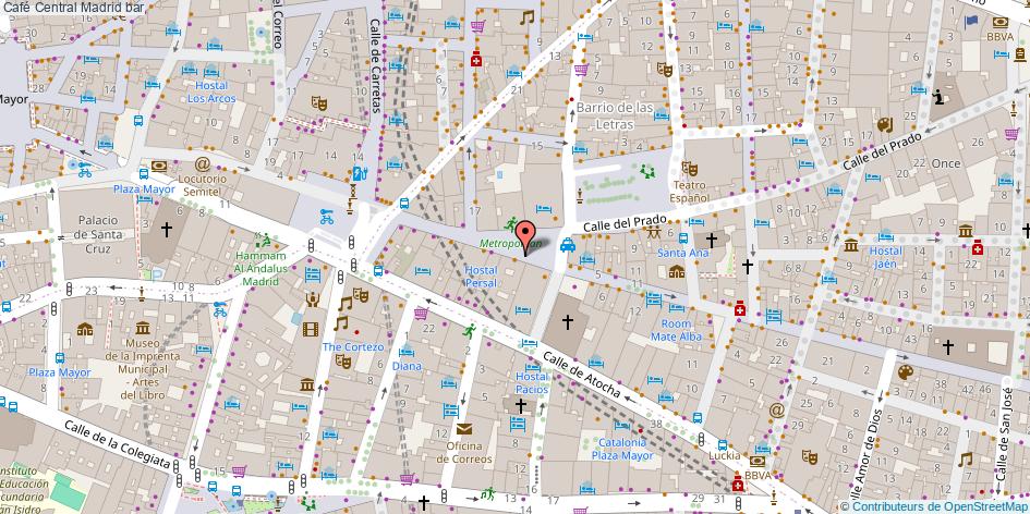 mapa Café Central bar Madrid