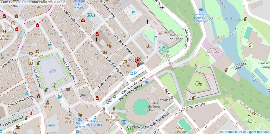 mapa Café Con Sal restaurante Pamplona/Iruña