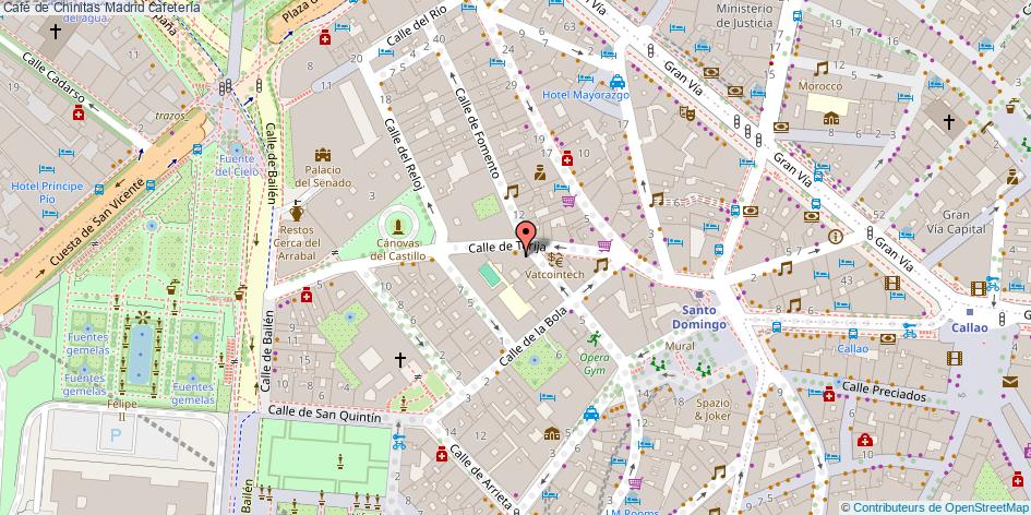 mapa Café de Chinitas cafetería Madrid