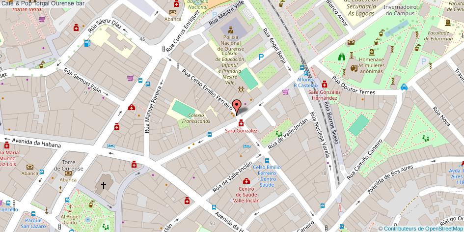 mapa Café & Pop Torgal bar Ourense