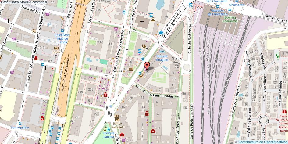 mapa Café Plaza cafetería Madrid