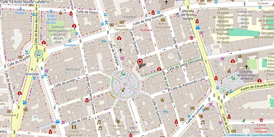 mapa Café Té Ando cafetería Madrid