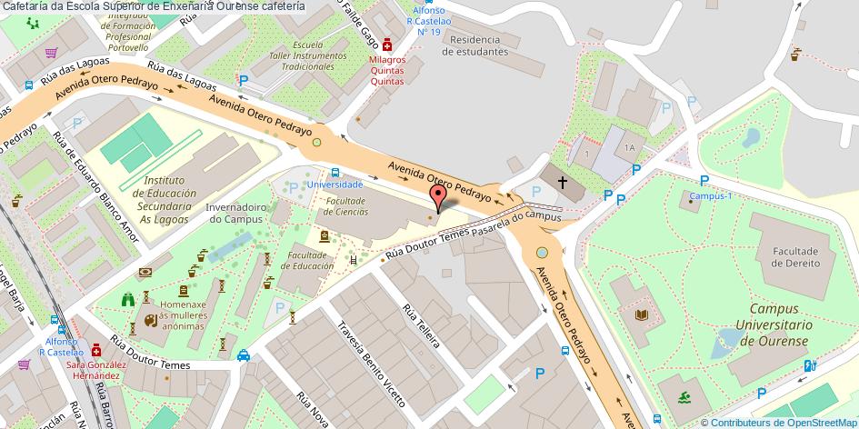 mapa Cafetaría da Escola Superior de Enxeñaría cafetería Ourense
