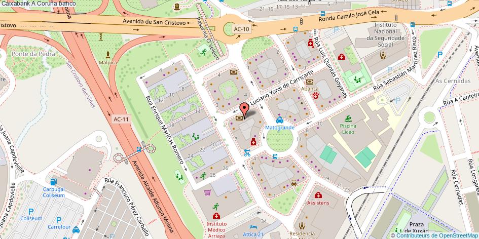 mapa Caixabank banco A Coruña
