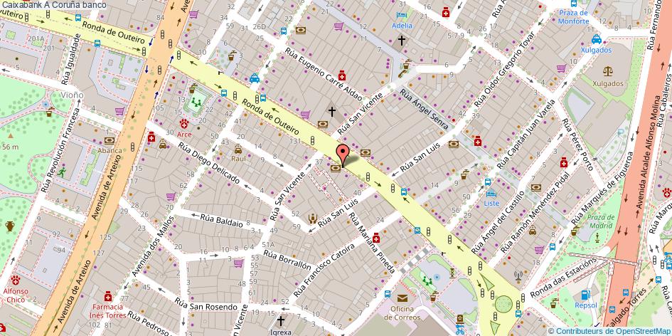 mapa Caixabank banco A Coruña