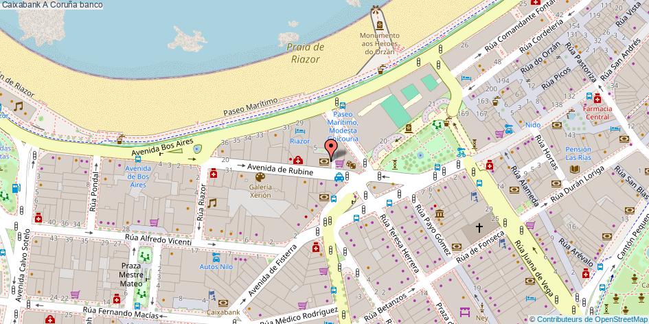 mapa Caixabank banco A Coruña