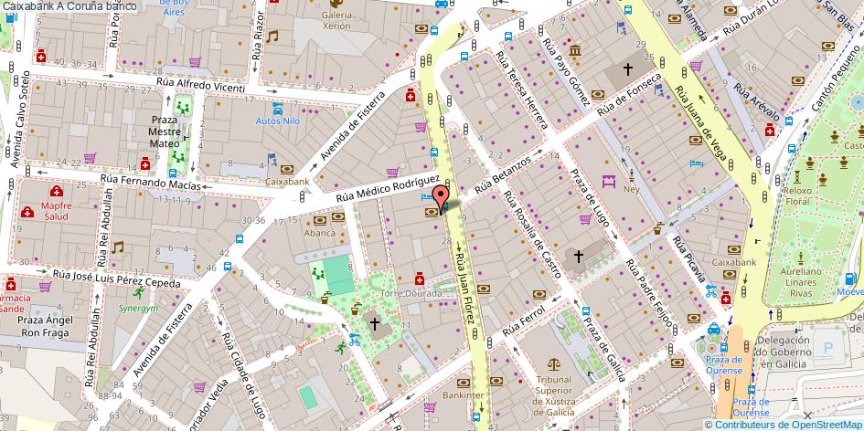 mapa Caixabank banco A Coruña