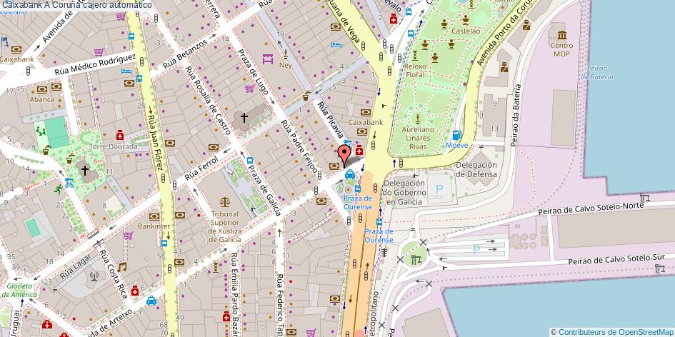 mapa Caixabank cajero automático A Coruña