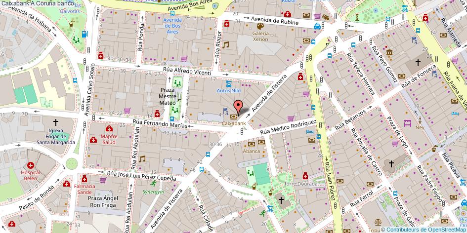 mapa Caixabank banco A Coruña