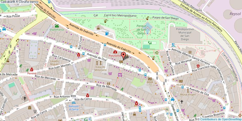 mapa Caixabank banco A Coruña