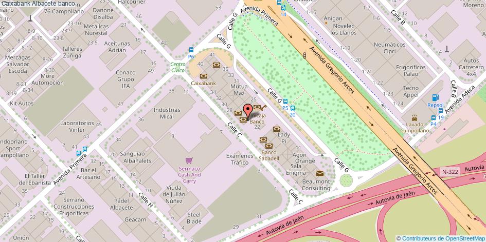 mapa Caixabank banco Albacete