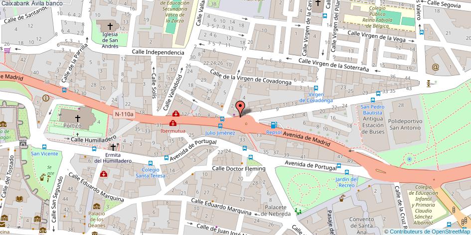 mapa Caixabank banco Ávila