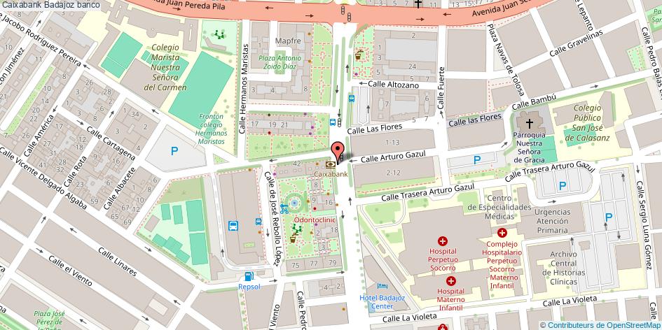 mapa Caixabank banco Badajoz