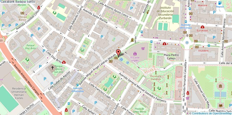 mapa Caixabank banco Badajoz