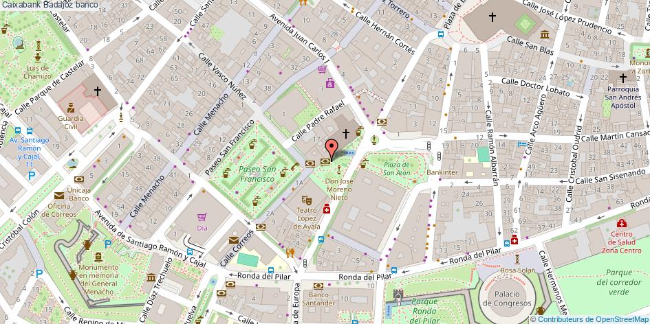 mapa Caixabank banco Badajoz