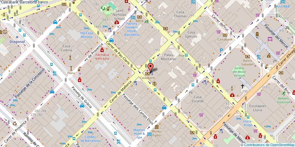 mapa Caixabank banco Barcelona