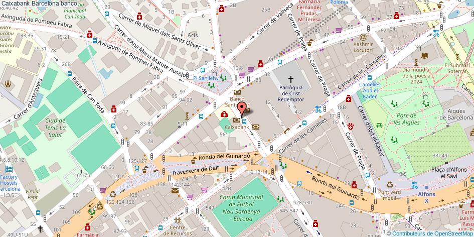 mapa Caixabank banco Barcelona