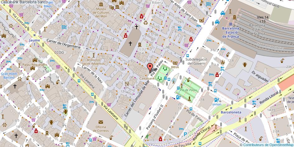 mapa Caixabank banco Barcelona